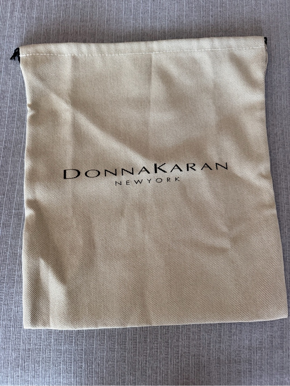 Donna Karan Beige Dust Bag with Black Logo new